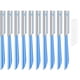 thumbnail image 1 of Maquinilla de afeitar facial para mujer, afeitadora de cejas, maquinilla de afeitar, moldeador de cejas, recortador de cejas, herramienta de modelado con cubierta, azul, 10 Uds., 1 of 5