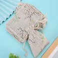 thumbnail image 2 of 20pcs Linen Drawstring Pouch Flower Pattern Multi Purpose Bag Gift Storage Bag, 2 of 4