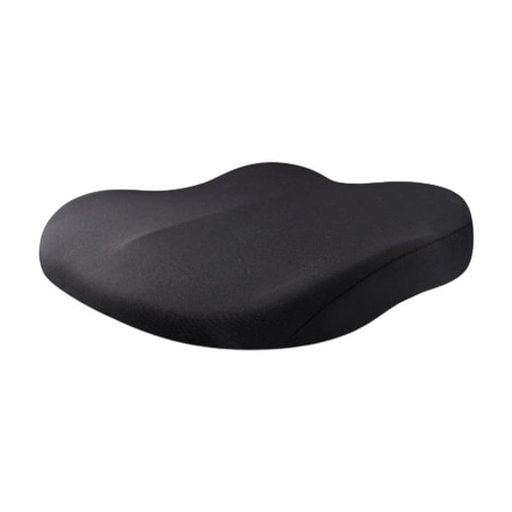 Memory Foam Wedge Car Seat Cushion, Ergonomic Driver Seat Pad for Improved Posture and Visibility, Hip Pain Relief Cushion for Car and Office ( Black )