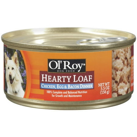 Ol' Roy Hearty Loaf Chicken, Egg & Bacon Dinner Wet Dog Food, 5.5 Oz