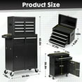 thumbnail image 2 of Artbros 5-Drawer Rolling Tool Chest with Detachable Box, Lockable Wheels & 4 Hooks, Black, 2 of 7