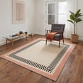 thumbnail image 3 of 2x7 Area Rugs for Hallway Machine Washable Low Pile Runner Rug with Dash Border, Non Slip Backing Lightweight Indoor Carpet for Laundry Room, Bedroom, Bathroom, Entryway Blush Peach Print, 3 of 4