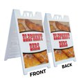thumbnail image 2 of A-frame Sidewalk Elephant Ears 24" x 36" Double Sided A-Frame Sidewalk Sign, Includes 2 Installed Vinyl Decals | Foldable Portable White Signicade Sandwich Board Signs, 2 of 5
