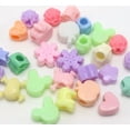 thumbnail image 2 of U8MO 100 Mixed Pastel Color Acrylic Assorted Heart Animal Shape Pony Beads kids Craft, 2 of 5