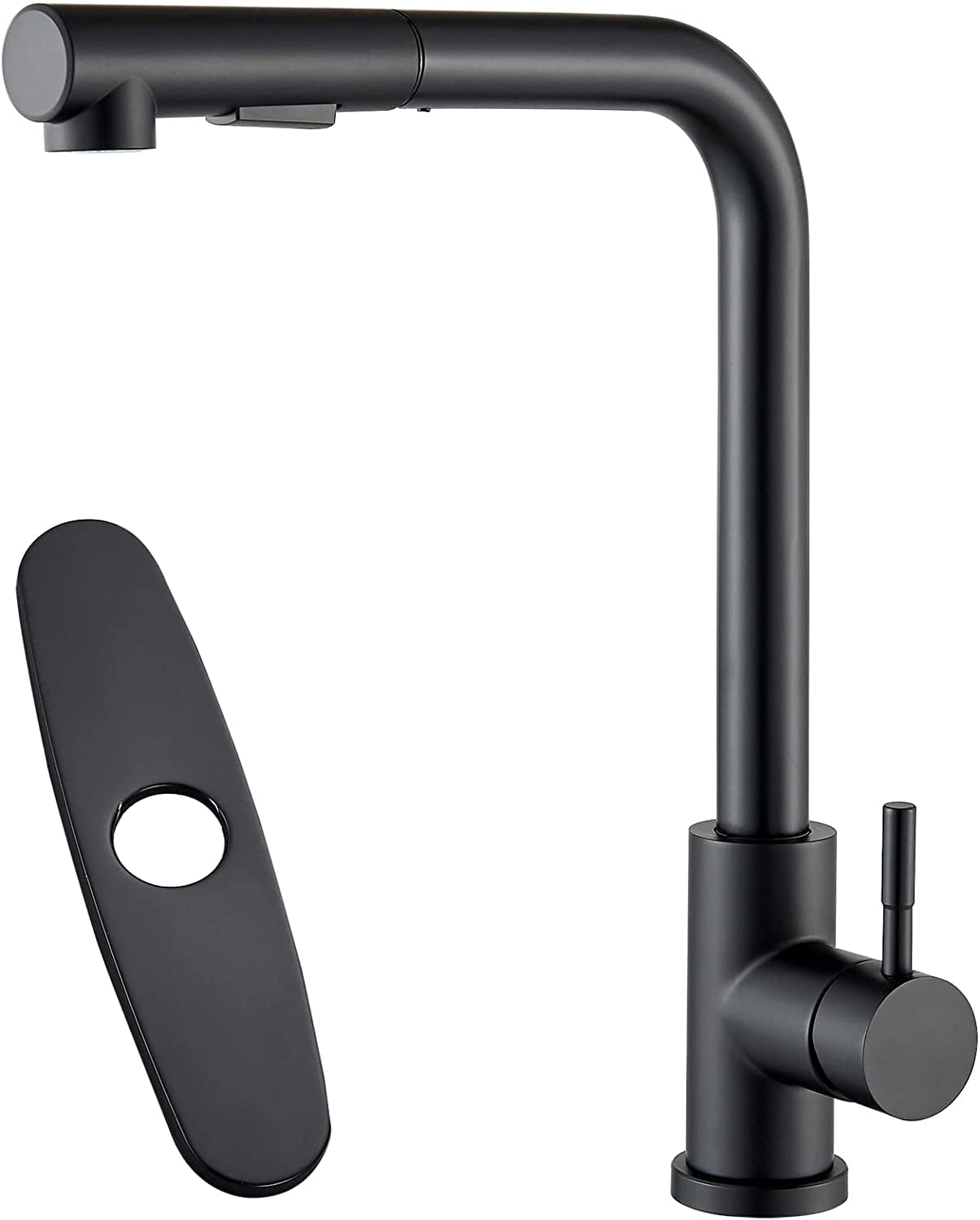 Kitchen Faucets with Pull Down Sprayer, Matte Black Pull Out Kitchen