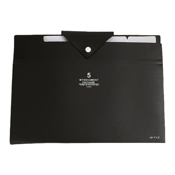 Maplenight A4 Accordion File Folder Multi-Pocket Expandable Plastic Organizer for Student Exam Papers Office Supplies Black White 32.5x25.2x0.5cm