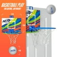 thumbnail image 2 of NERF Mini Over the Door Basketball Hoop - Nerfoop Indoor Basketball Hoop for Kids - Toy Door Basketball Hoop + Mini NERF Foam Basketball Game Set - Perfect for Bedroom Indoor Basketball - Blue, 2 of 9