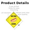 thumbnail image 2 of Hot Dog Plastic Crossing Sign - 12 Inch X 12 Inch Xing Sign Gift Food Meal Snack Barbecue Lunch Dinner Party Festival Grilled American Fun, 2 of 4