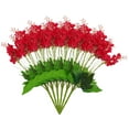 thumbnail image 2 of Bouquet Of Flowers 6Pcs Artificial Wisteria Flowers Bouquet Silk Faux Hyacinth Flowers For Home Garden Indoor Outdoor Cemetery Fences Decoration,Red Household Imitation, 2 of 3
