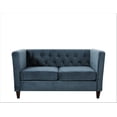 thumbnail image 2 of Uspridefurniture Omnisphere 56.7'' Velvet Square Arm Loveseat,Blue, 2 of 5