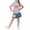 Gray, variant on Cethrio Girls Summer Outfit Sets, Short Sleeve 2 Piece Graphic T Shirts with Skirts Pink Size 7-8 T