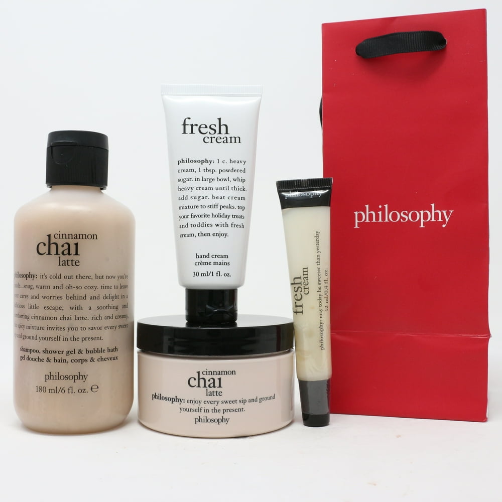 Philosophy Philosophy Cinnamon Chai Latte 4 Pcs Set / New With Bag