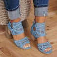 thumbnail image 1 of Zapatillas de punta abierta con diamantes de imitación para mujer, zapatos de tacón alto, sandalias cómodas, sandalias informales cómodas para la playa Wmkox8yii nm734, 1 of 3