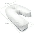 thumbnail image 3 of DMI Body Pillow, Side Sleeper Pillow and Pregnancy Pillow with Contoured Support for Neck, Back, Hip, Joint Pain and Sciatica Relief with Removable Washable Cover, Firm, Full Body Pillow, 3 of 8