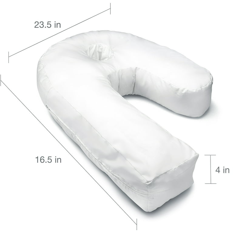 DMI Body Pillow, Side Sleeper Pillow and Pregnancy Pillow with Contoured  Support for Neck, Back, Hip, Joint Pain and Sciatica Relief with Removable