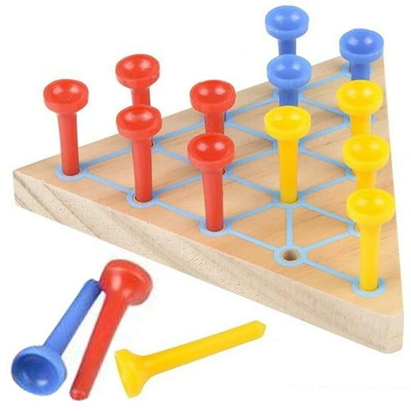 Gamie Peg Game Set of 2 – Classic Strategy & Logic Board Games for Kids 6 , Boys & Girls, Wooden & Plastic, Family Game Night Fun