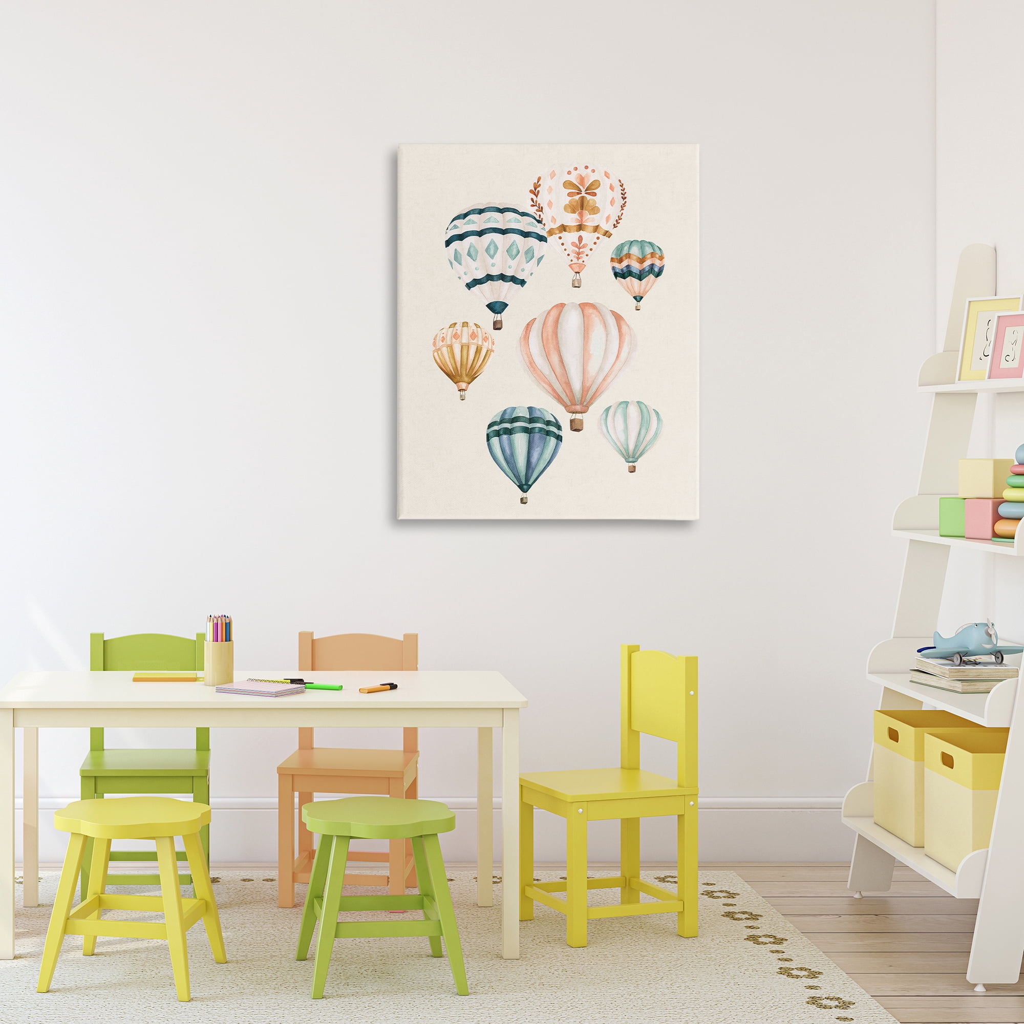 Stupell Industries Wanderlust Hot Air Balloons Canvas Wall Art, design by Bethany Sandoval