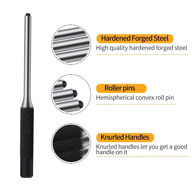 Juego de punzones, 9 piezas de herramientas de reparación de extracción de 1/16" - 5/16" con bolsa de almacenamiento, ideal para automoción, reparación de relojes, joyería y manualidades
