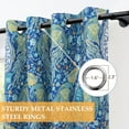 thumbnail image 4 of Cortinas DriftAway con diseño de pavo real, 132 x 259 cm, color verde azulado, 2 paneles, 4 of 9