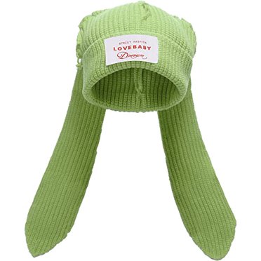 Michellecmm Bunny Beanie Hats For Women Cute Bunny Long Ears Rabbit Beanie Crochet Hats Winter Cap Warm Skull Cap Ski Slouchy (A Demon 2, One Size) At Women's Clothing Store