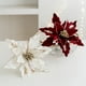 thumbnail image 2 of Flor de Pascua navideña con purpurina, 26 cm, realista, para colgar en el árbol de Navidad, decoración navideña, regalos de Navidad, feliz año nuevo, 2 of 5