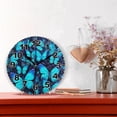 thumbnail image 2 of GZHJMY Butterfly Round Wall Clock, Battery Operated Silent Non Ticking Desk Clock for Home Bedroom Kitchen Office School Decor Wall Clock 9.9 Inch, 2 of 6