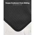 thumbnail image 4 of VEVOR Pot Holders, Heat Resistant to 500°F with Ribbed Soft Anti-Slip Silicone Strips, 100% Cotton 9.06 x 8.98 inch Hot Pads with 2 No-Marks Hooks,Washable Pot Trivets for Kitchen & Barbeque, 2 Pack, 4 of 9
