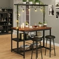 thumbnail image 3 of Litake Kitchen Island Bakers Rack 3 Tire Storage Space 30mm Large Thicken, Vintage, 79.2 lb, 3 of 8