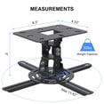 thumbnail image 3 of Soporte para proyector de techo XINLEI PR14B Universal Black, 3 of 7