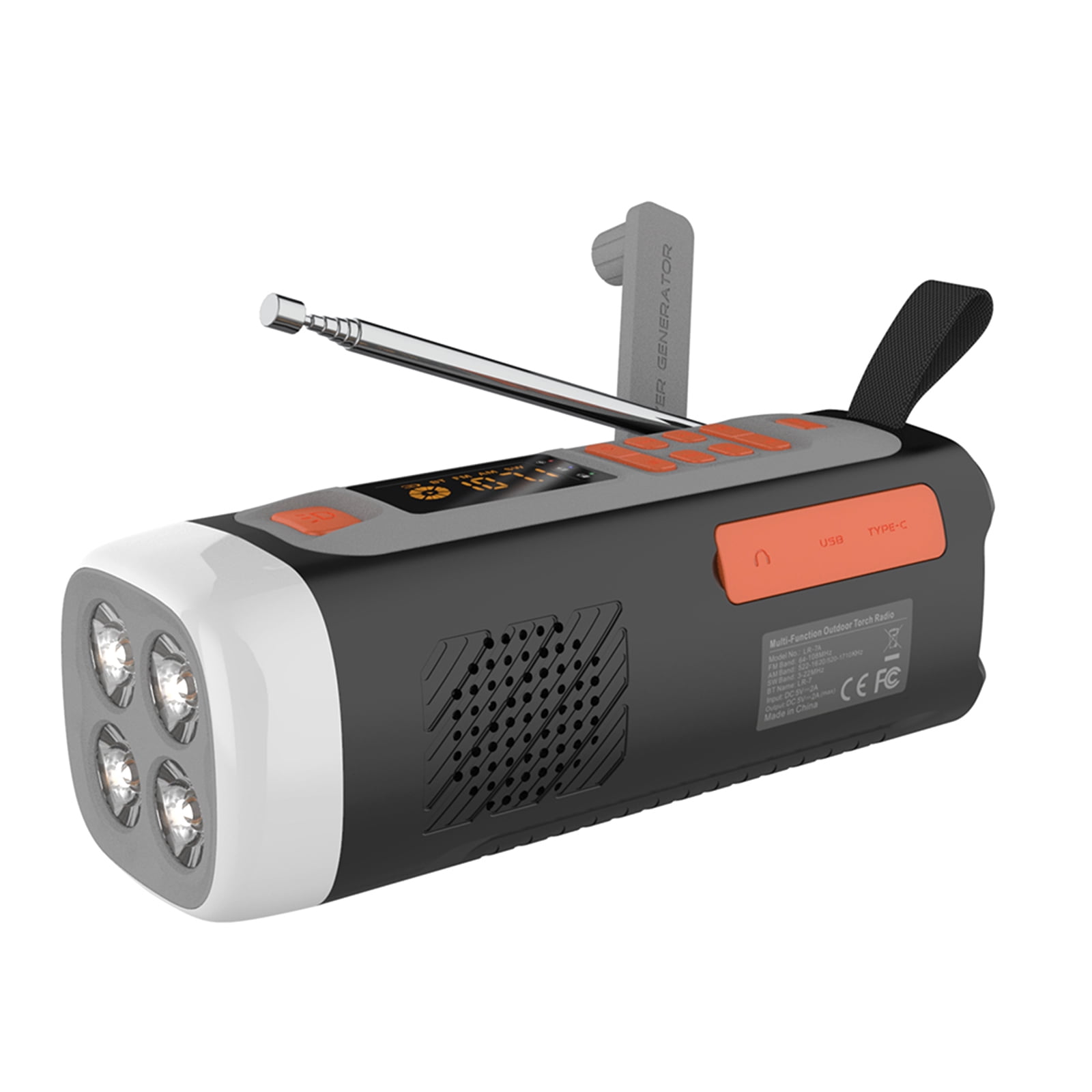 Electric torch,Hand Crank Am Sw Crank Solar Am Portable 4500mah Solar 4500mah Portable Solar Radio Torch Sos Alarm Portable Radio Portable Hand Radio 4500mah Alarm Lantern With Sos Bt With