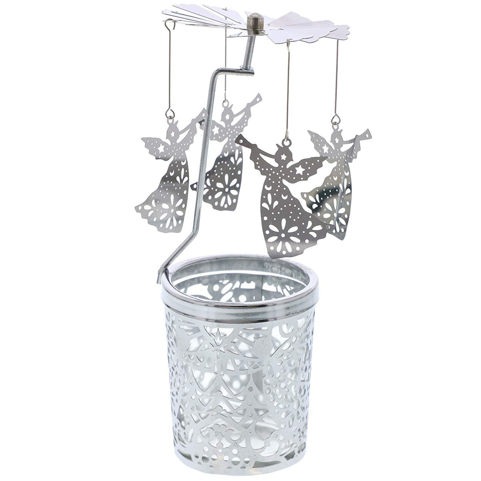 Angel Rotating Candle Holder Windmill, 6.5 x 2inches Spin Around Rotate