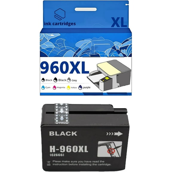 960XL 960 Ink Cartridges Compatible for HP Pro 3610 3620 Inkjet Printers, Leak-Proof Design Crisp Printing