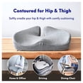 thumbnail image 4 of Cojín de asiento de espuma viscoelástica para aliviar el dolor del coxis - Cojín ergonómico para silla de oficina para el dolor de espalda - Cojines antideslizantes para silla de ruedas, 4 of 5