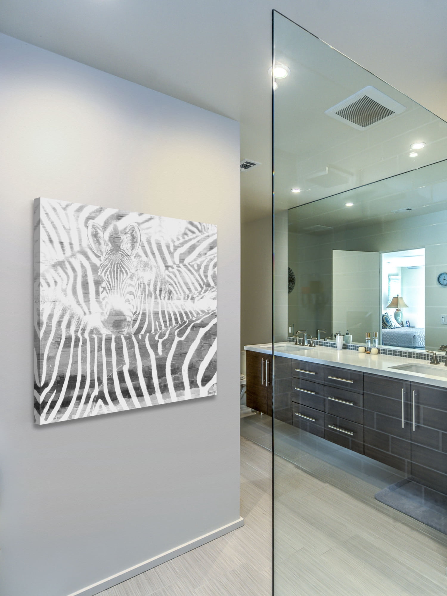 Parvez Taj "Zebra Stare" Print on Canvas