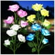 thumbnail image 1 of Luces Solares Decorativas para Exteriores JanHm Paquete de 4 con 16 Luces de Flores Rosas Impermeables, 1 of 5