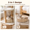thumbnail image 5 of PAWZ Road 35"Wood Cat Tree with Scratching Posts for Small Cats, Large Platforms,Large Perches, Multi-Level Cat Tower, 5 of 10