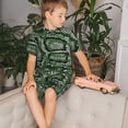 thumbnail image 4 of Fotbe Green Snakeskin Pijama Estampada de 2 Piezas para Niños – Ropa de Dormir de Manga Corta Cómoda para Niños y Niñas, Camiseta y Shorts de Algodón-XX-Large, 4 of 6