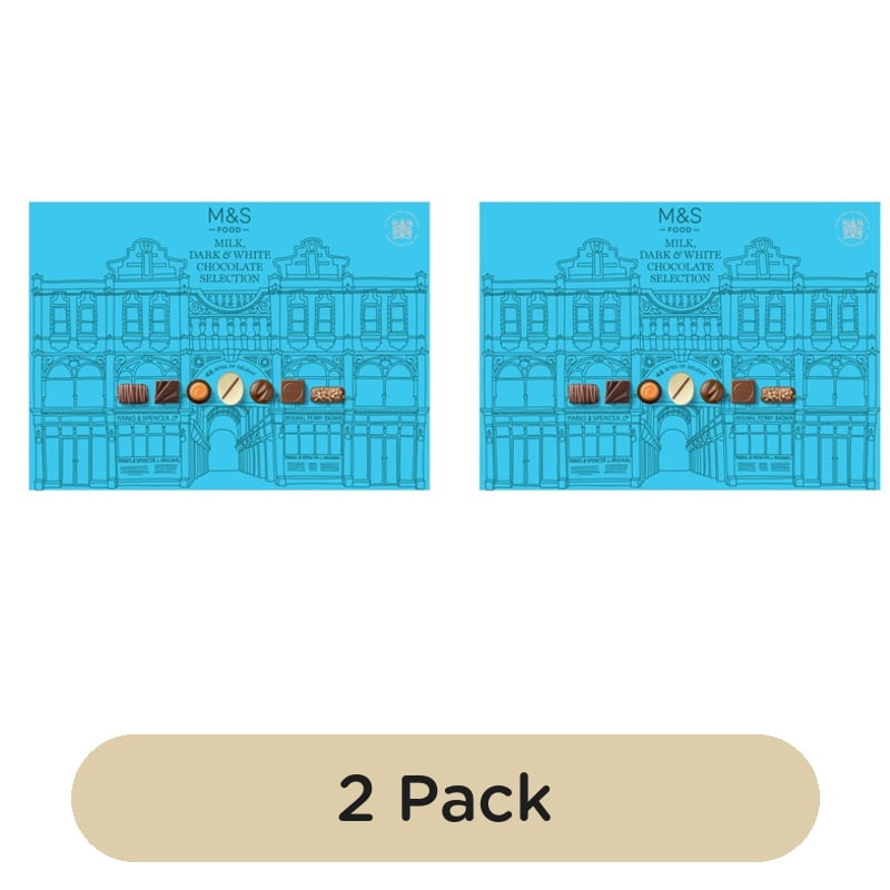 M&S Milk Dark & White Chocolate Selection 624g, British Import (Pack of 2)