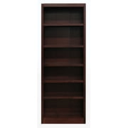 Concepts in Wood 6 Shelf Wood Bookcase, 84 inch Tall - Cherry Finish