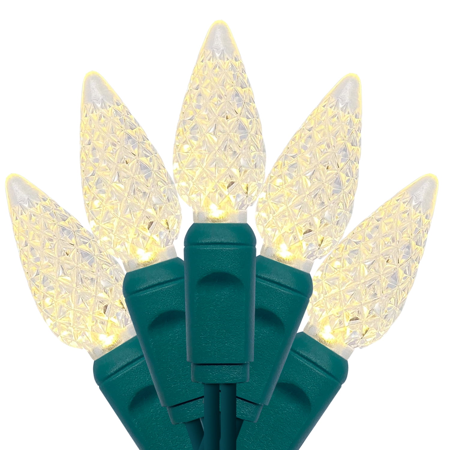 50 Count C6 Led Christmas Lights,C6 Strawberry Lights Bulbs,Outdoor C6