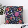 thumbnail image 4 of Pofeuu Floral Print Double-sided plush pillowcase Square Throw Pillow Covers Pillows Cover for Living Room Bedroom Sofa Couch Cushion Cover（No pillow core）-26"x26", 4 of 7