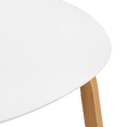 thumbnail image 4 of Bouclair White Plastic and Wood Metal Veneer Counter Stool, 4 of 10