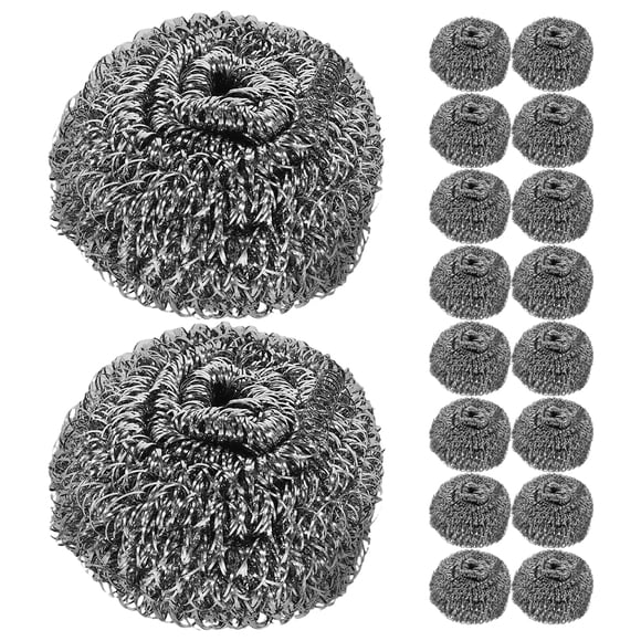 Steel Wire Cleaning Ball Silver 48Set 2.2In Ergonomic Design