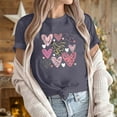 thumbnail image 6 of Giftesty Summer Tops for Women Women's Casual Round Neck Short-sleeved Christmas Tree Printed T-shirt Top, 6 of 6