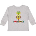 thumbnail image 3 of Inktastic Robotics Team I Love Robots Boys or Girls Long Sleeve Toddler T-Shirt, 3 of 5