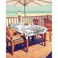 thumbnail image 2 of Christmas Tablecloth with Umbrella Hole and Zipper Red Berry Round Outdoor Tablecloths 54 Inch Table Cloths Green Leaves Plant Patio Table Cloth Cover for Holiday Party Yard Garden Cafe, 2 of 5