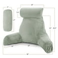 thumbnail image 4 of Nestl Reading Pillow, Backrest Pillows with Arms, Plush Back Pillow, Shredded Memory Foam Bed Rest Pillow, Large, Sage Green, 4 of 7