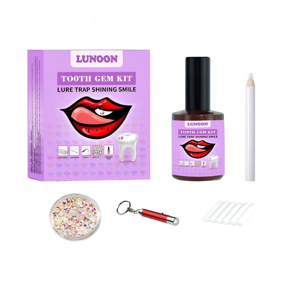 RAGUPEL 2Pcs Tooth Gem Kit - Diy Professional Teeth Gems Kit with Crystals Diamond for Sparkling Smiles