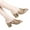 Gold, variant on Womens Sequin Slide Sandals Mesh Chunky Heels Mules Square Open Toe Slip On Summer Dress Shoes Silver 7.5(40)