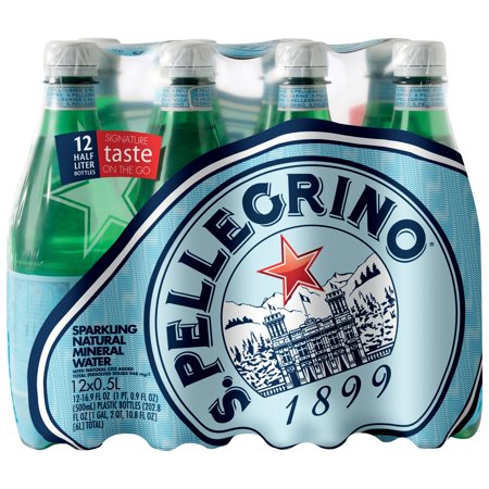 S.Pellegrino Sparkling Natural Mineral Water, 16.9-ounce plastic bottles (Pack of 12)